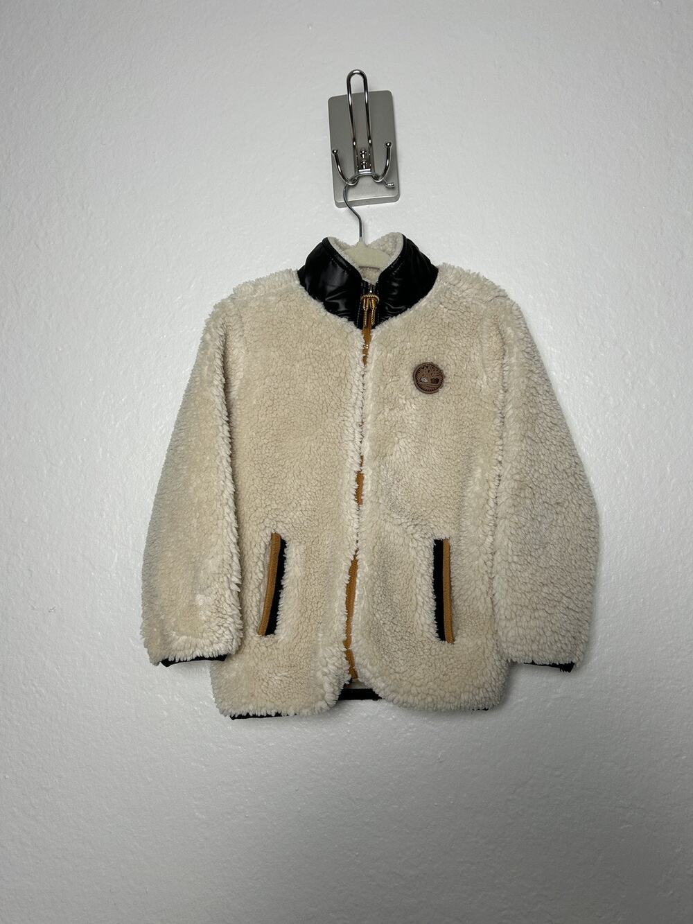 Timberland Toddler Cream Sherpa Zip Up Jacket Size 3T